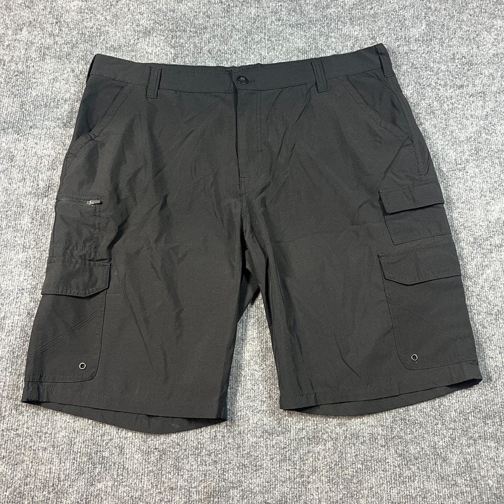 Iron Clothing Hybrid Cargo Shorts Mens 40 Black High Rise Utility Pocket Stretch